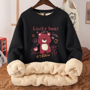 Fleece-Lined Thickened Hooded Fleece Sweatshirt for Women - Warm & Cozy