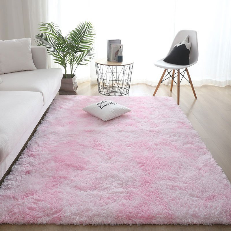 Silk Hair Tie-Dyed Carpet – Plush Living Room, Bedroom & Household Decor