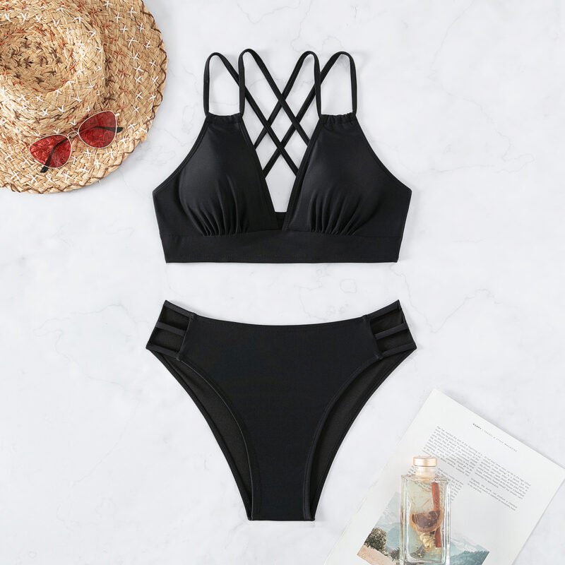 V-Neck Bikini Split Swimsuit – Stylish & Sexy Beachwear