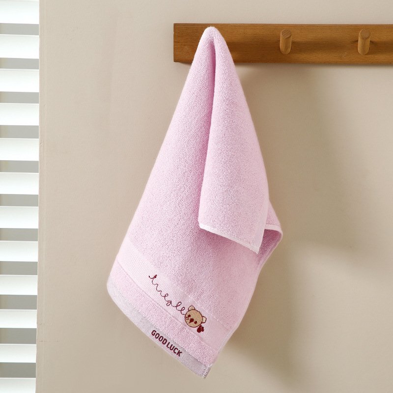 Pure Cotton Cartoon Kids' Towel – Soft & Absorbent Face Washing Towel for Home & Kindergarten