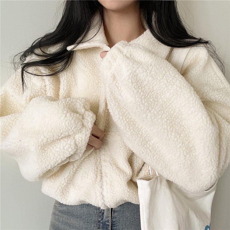 Thermal Faux Fur Coat for Women - Temperament Zip Cardigan Tops