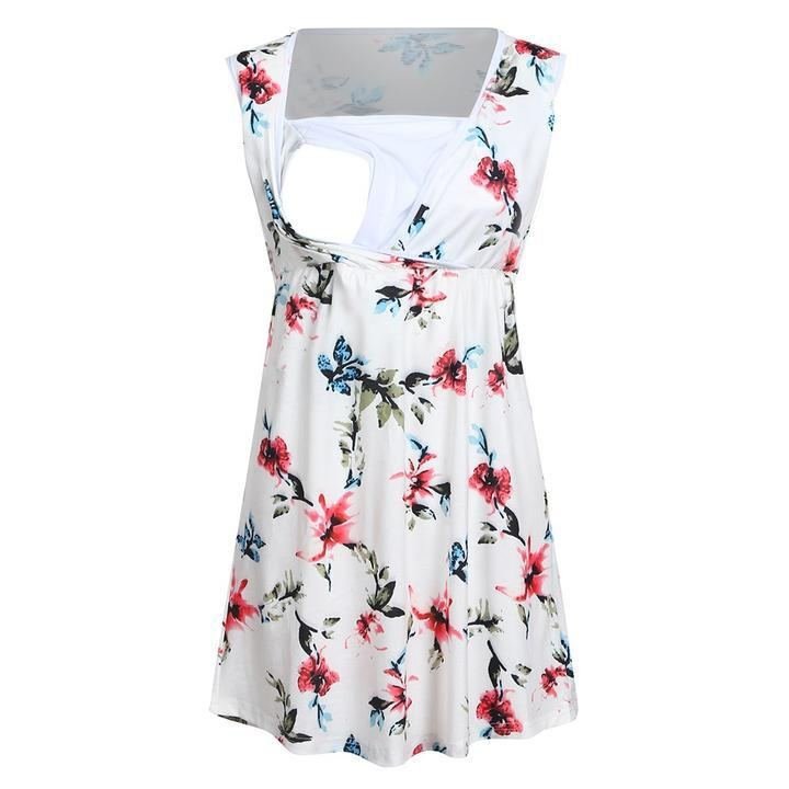 Pregnant Women Floral Printed Vest Maternity - Stylish & Comfortable Pregnancy Wear