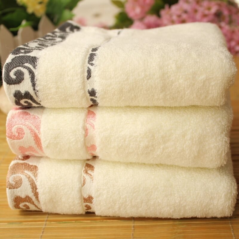 High-Quality Pure Cotton Crepe-Free Jacquard Thickening Face Towel – Soft & Absorbent