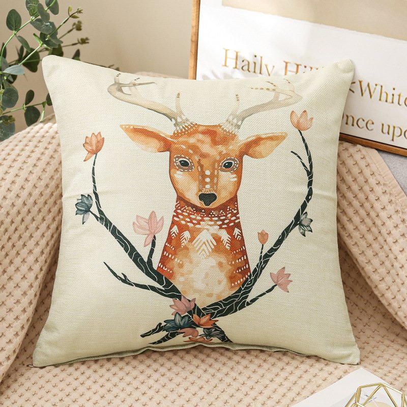 Fabric Decoration Supplies – Linen Printed Pillows for Car, Bedside, and Couch