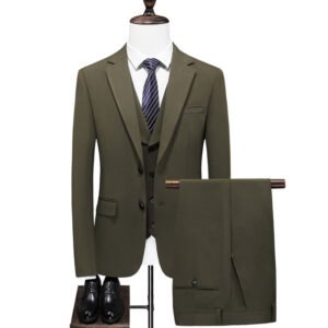 Business Casual Men's Three-Piece Suit - Stylish & Professional Attire