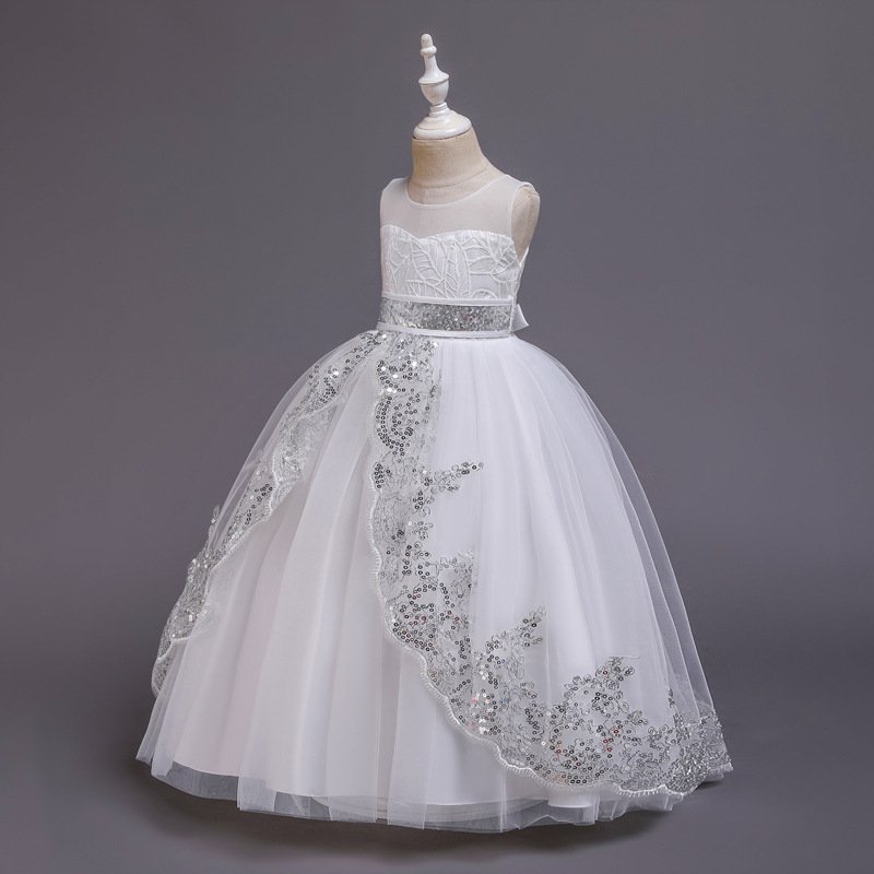 Party 3D Lace Flower Girl Wedding Dress - Elegant & Beautiful Wedding Dress for Girls