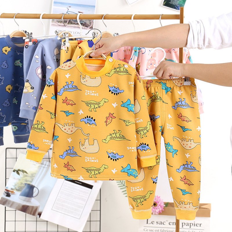 Children's Plus Velvet Warm Winter Clothing | Thickened Boys & Girls Long Trousers for Autumn