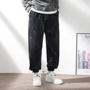 Elastic Waist Drawstring Ankle-Tied Sweatpants for Men – Comfortable & Stylish Fit
