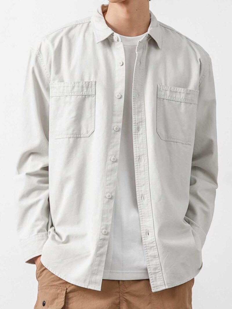 Pure Cotton Men's Retro Casual Shirt – Comfortable and Stylish