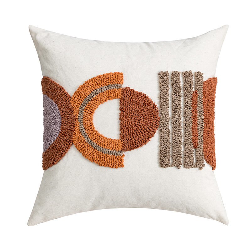 Cotton Canvas Loop Tufted Pillow – Durable and Stylish Home Decor