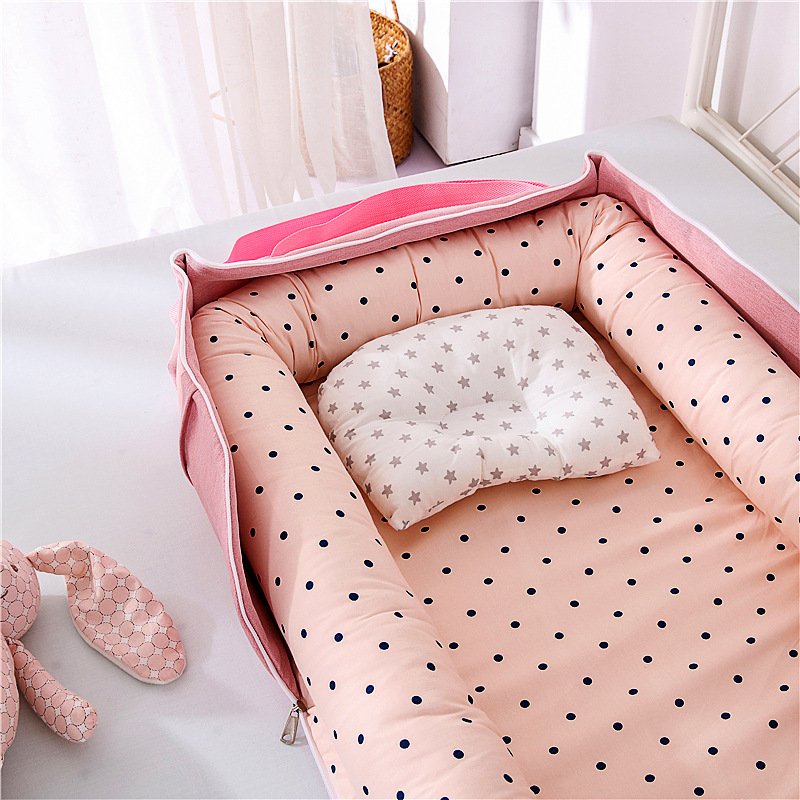 Cotton Portable Foldable Baby Bed - Convenient and Comfortable Baby Sleeper