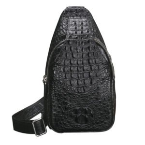 Leather Chest Bag for Men - Casual Crossbody Sling Bag