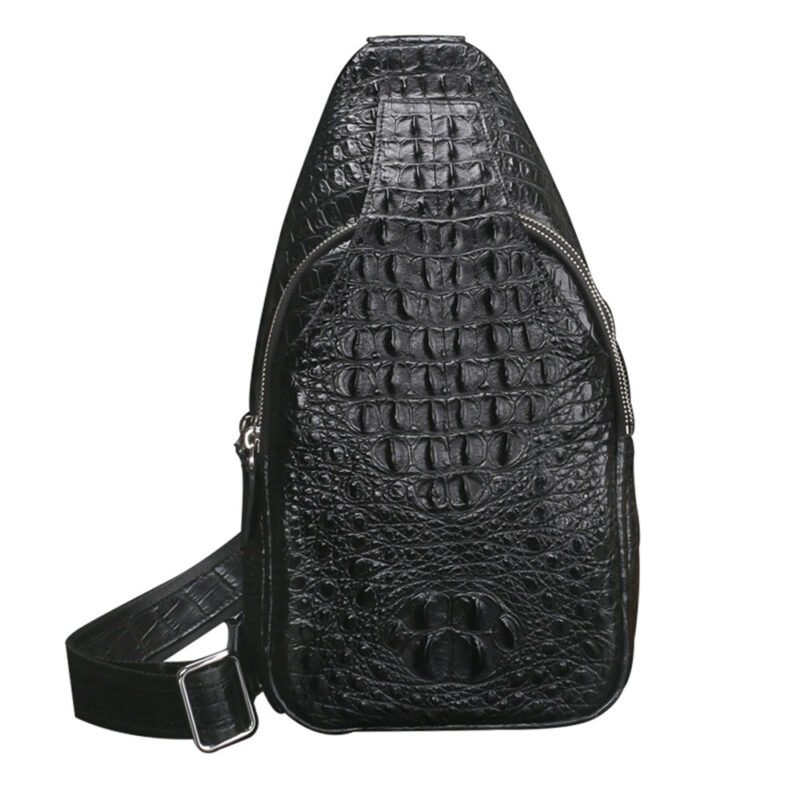 Leather Chest Bag for Men - Casual Crossbody Sling Bag