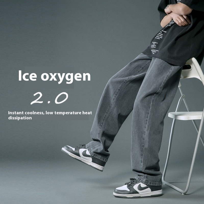 Loose Straight Summer Thin Jeans for Men – Lightweight & Comfortable Denim