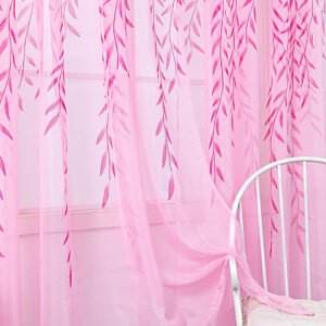 Inverted Willow Wicker Offset Printing Curtains – Stylish Window Screens for Living Room & Balcony