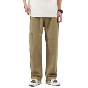 Men's Casual Working Pants – Loose Fit Cotton Pants for Comfortable Workwear