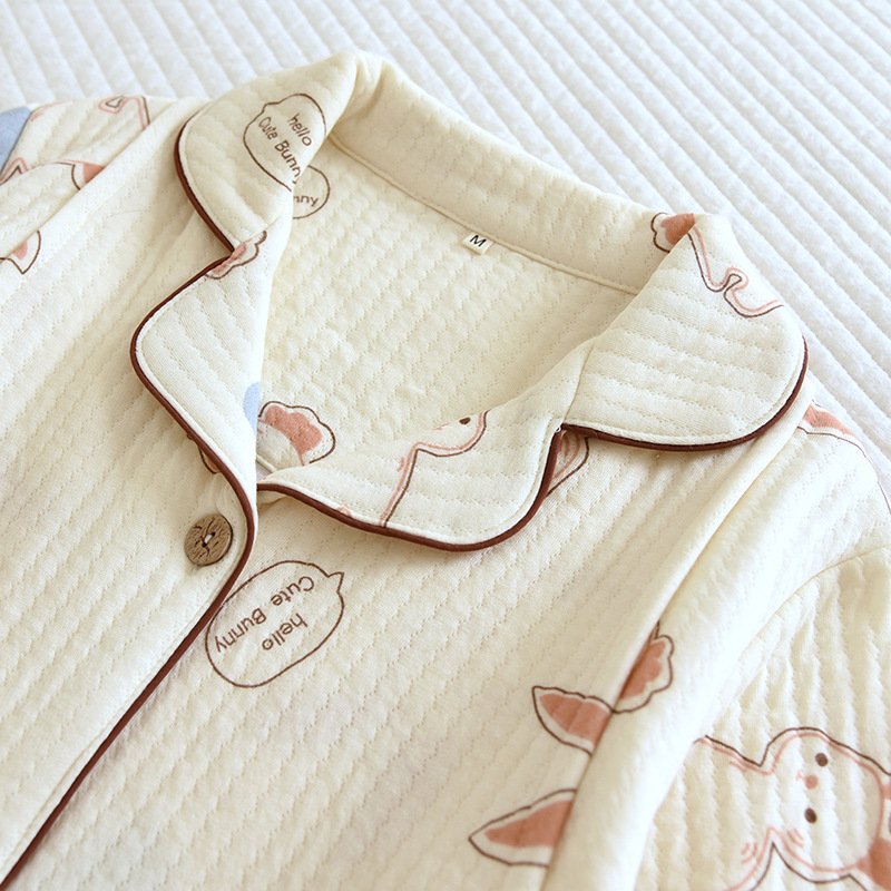Thickened Maternity Pajamas Two-Piece Set - Comfortable Nursing Clothing