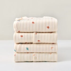 Baby Onesie - Autumn Grain Bear Long Sleeves, Three-Layer Warm Outfit