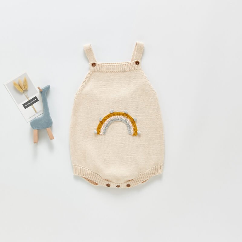 Baby Knitted Strap Jumper - Soft & Cozy Outfit for Infants