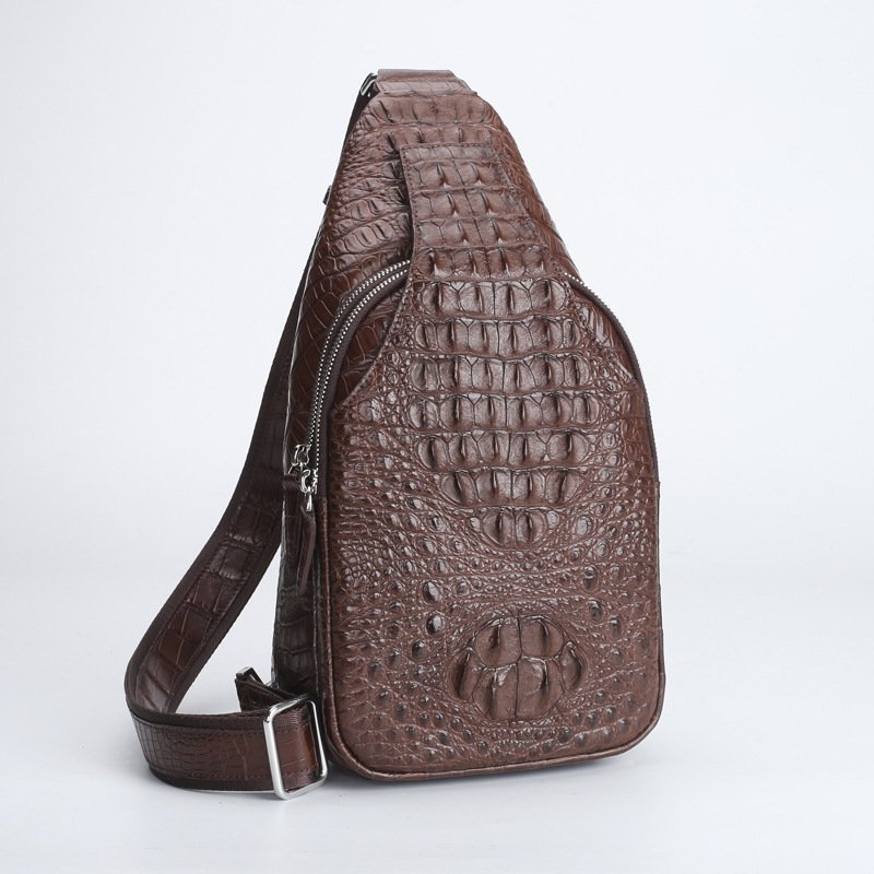 Leather Chest Bag for Men - Casual Crossbody Sling Bag