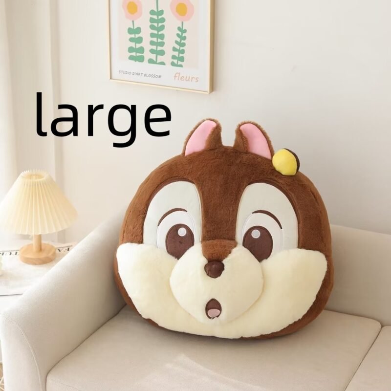 Cartoon Chipmunk Cushion Car Pillow – Soft Air Conditioning Blanket for Comfort
