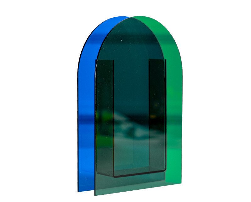 Colorful Acrylic Vase – Vibrant Color Illustration Ornament for Home Decor