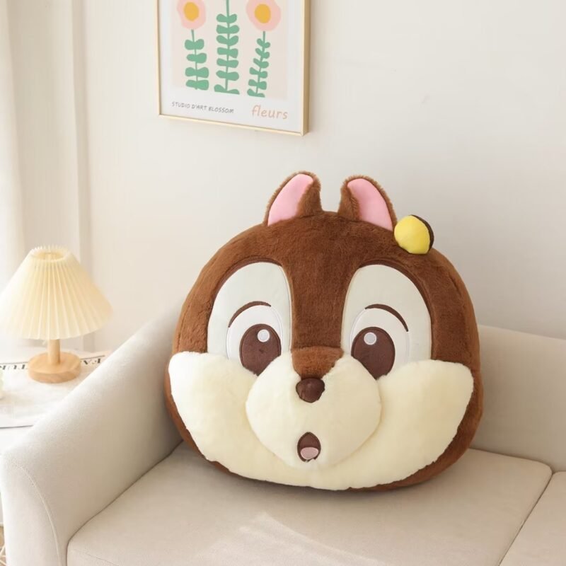 Cartoon Chipmunk Cushion Car Pillow – Soft Air Conditioning Blanket for Comfort