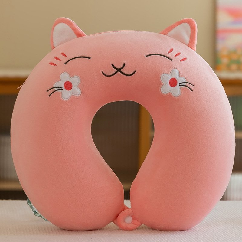Plush Toy Cartoon Memory Cotton U-shaped Pillow – Comfortable and Cute Travel Neck Pillow