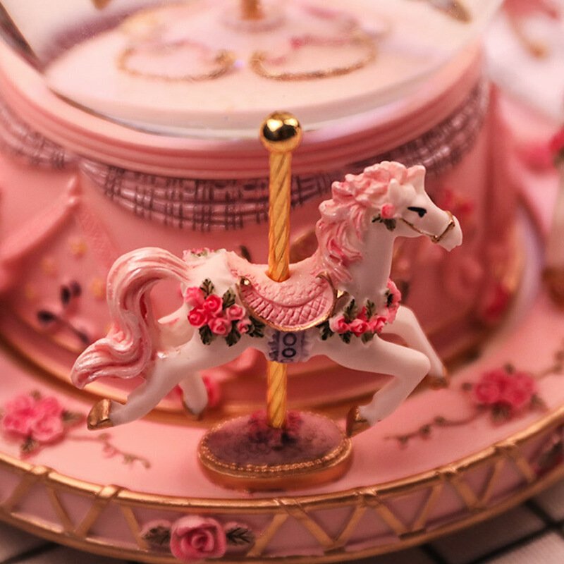 Crystal Music Box Carousel – Creative Valentine's Day Gifts, Unique Romantic Keepsakes