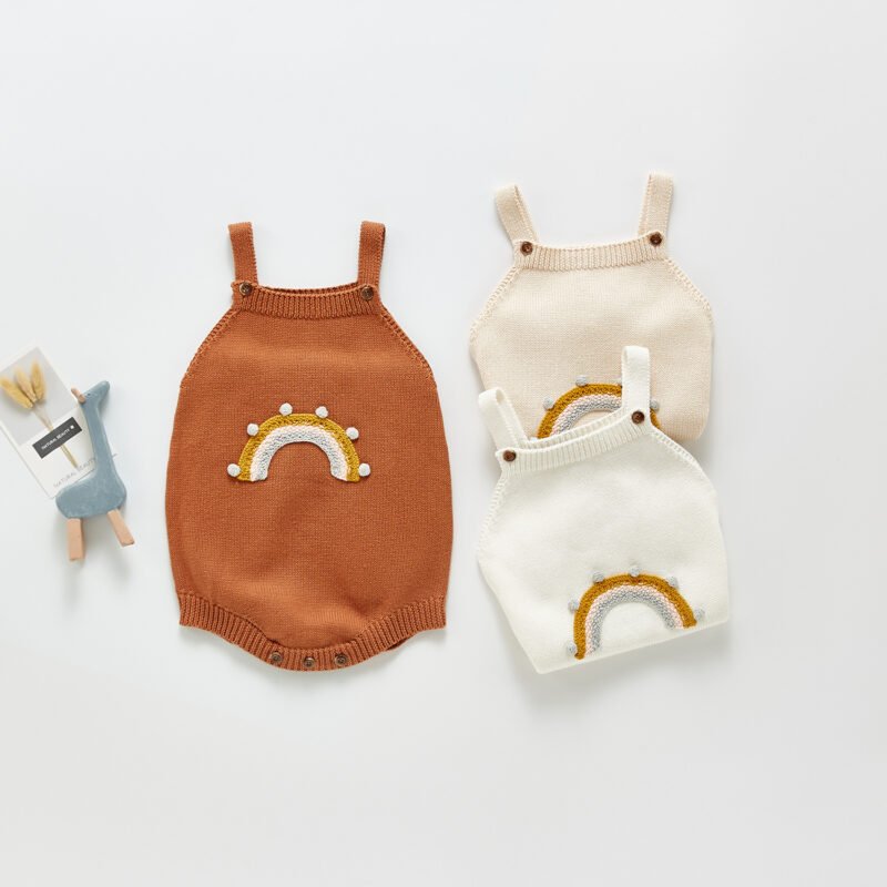 Baby Knitted Strap Jumper - Soft & Cozy Outfit for Infants