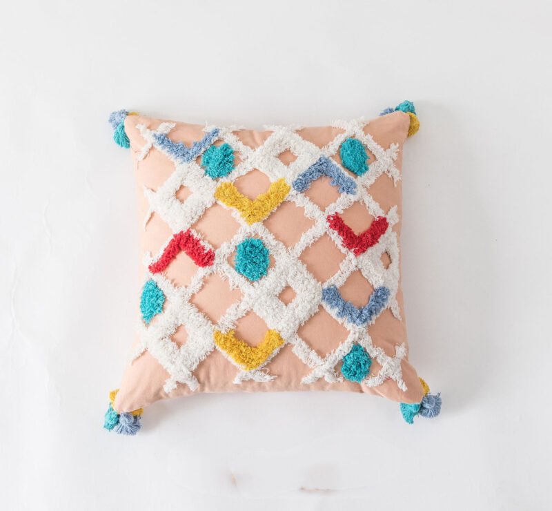 National Wind Tufted Cotton Canvas Pillowcase – Boho Chic Home Decor