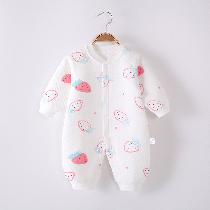 Baby Fashion Simple Print Warm One-Piece Bodysuit | Comfortable & Cute Baby Wear