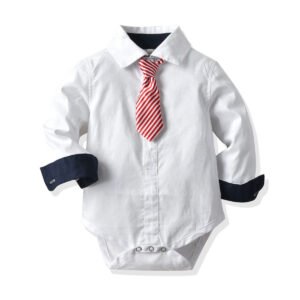 Gentleman's Suit Baby Romper | Long-Sleeved One-Piece Outfit for Infants
