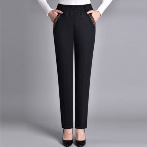 TComfortable Denim Trousers High Waist Denim Straight-Leg Trousers