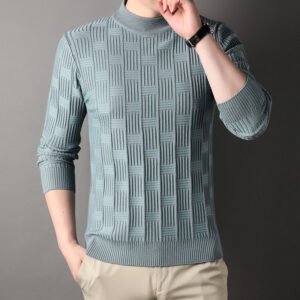 Solid Color Thickened Men's Casual Sweater – Warm & Comfortable Everyday Wear