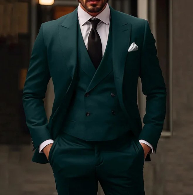 Plus Size Three-Piece Suit for Men - Stylish & Comfortable Formal Attire