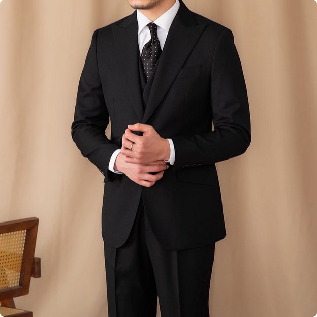 Business Three-Piece Suit Pure Color Wool – Elegant & Professional