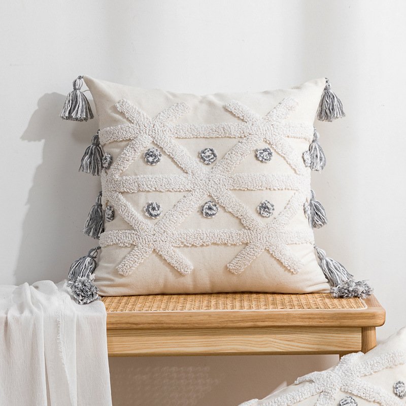 Bohemian Pillow Ins Style – Simple Nordic Tufted Pillowcase