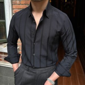 Breathable Striped Long Sleeve Shirt – Stylish & Comfortable