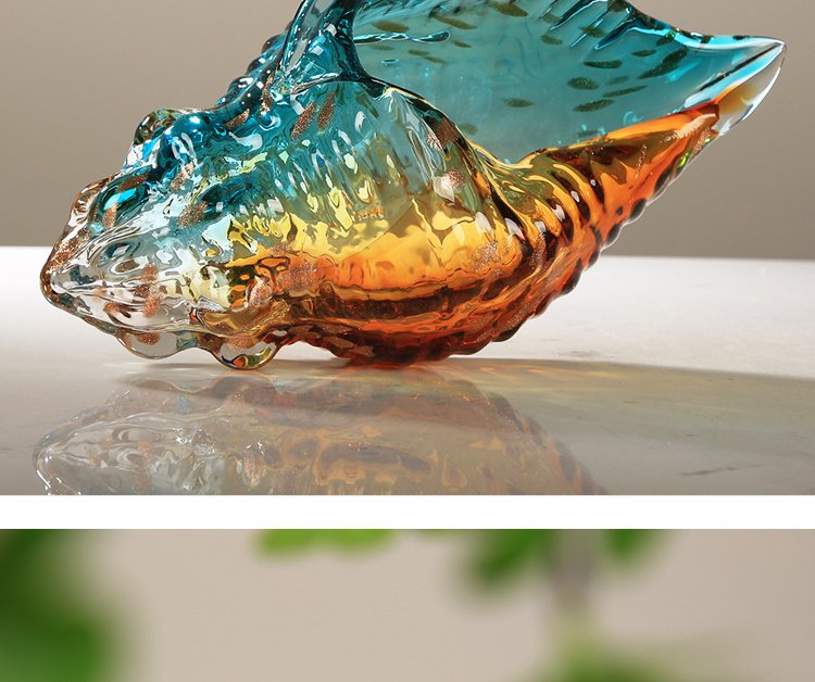 Light Luxury Colored Glaze Conch Decoration – Colorful Home Decor Accents