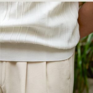 All-Matching Slim Fit Stripe Knitwear Short Sleeve – Stylish Men's Top