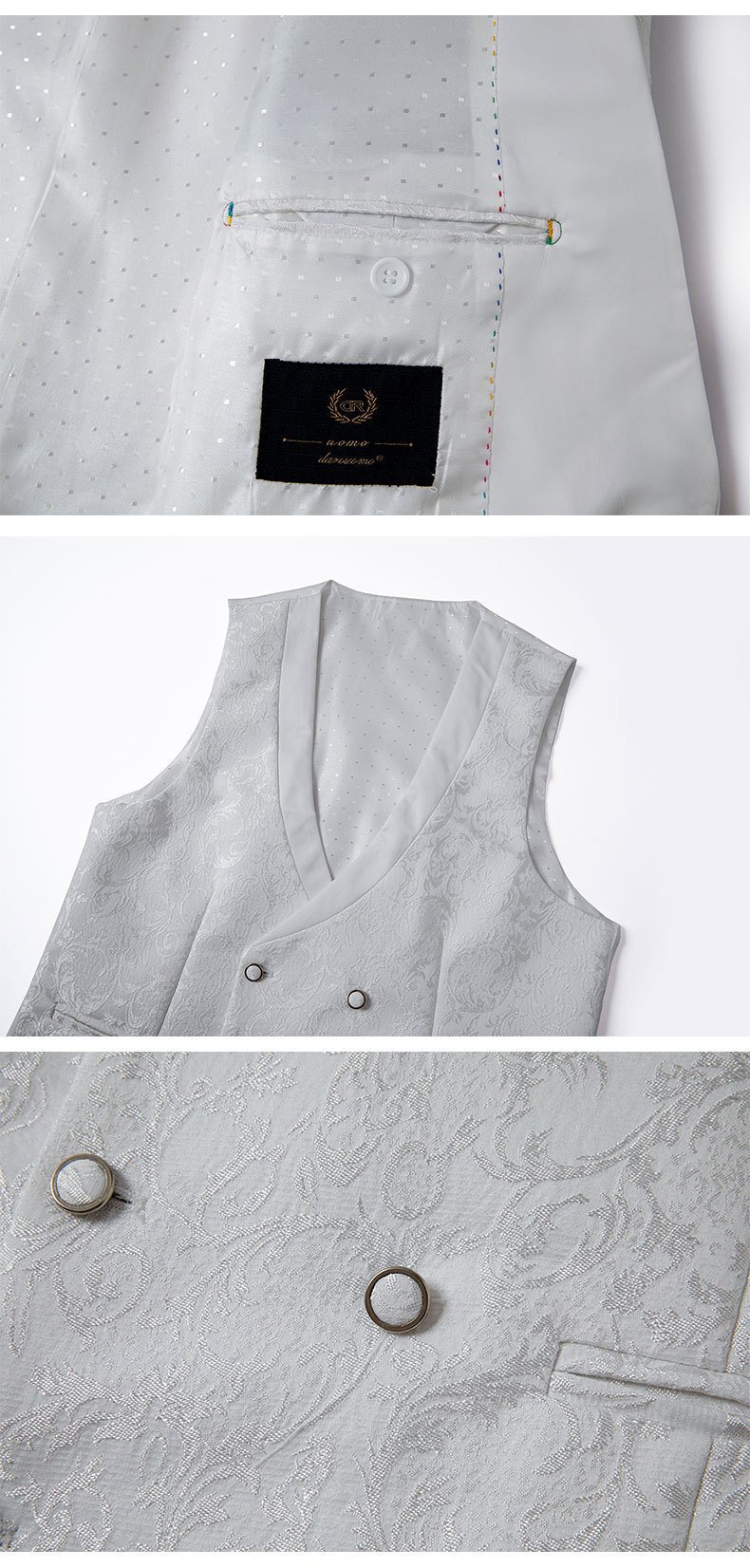 Men's Jacquard Suit - Elegant Wedding Dress Suit for Grooms & Formal Events