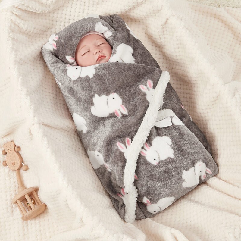 Folding Wrapping Blanket - Double-Layer Thickened Baby Stroller Blanket