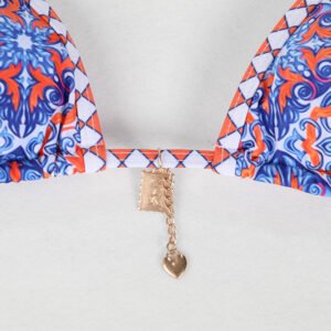 Retro 4-Color Printed Women's Swimwear Bikini – Vintage Style Beachwear