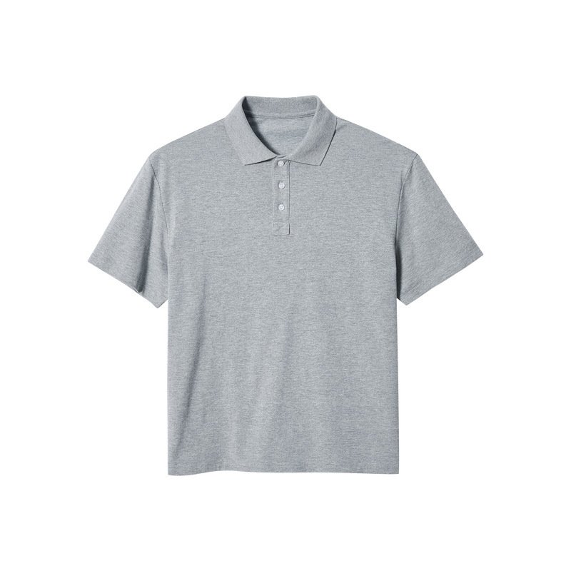 Cotton Short-Sleeved Polo Shirt – Simple Solid Color, Comfortable & Classic