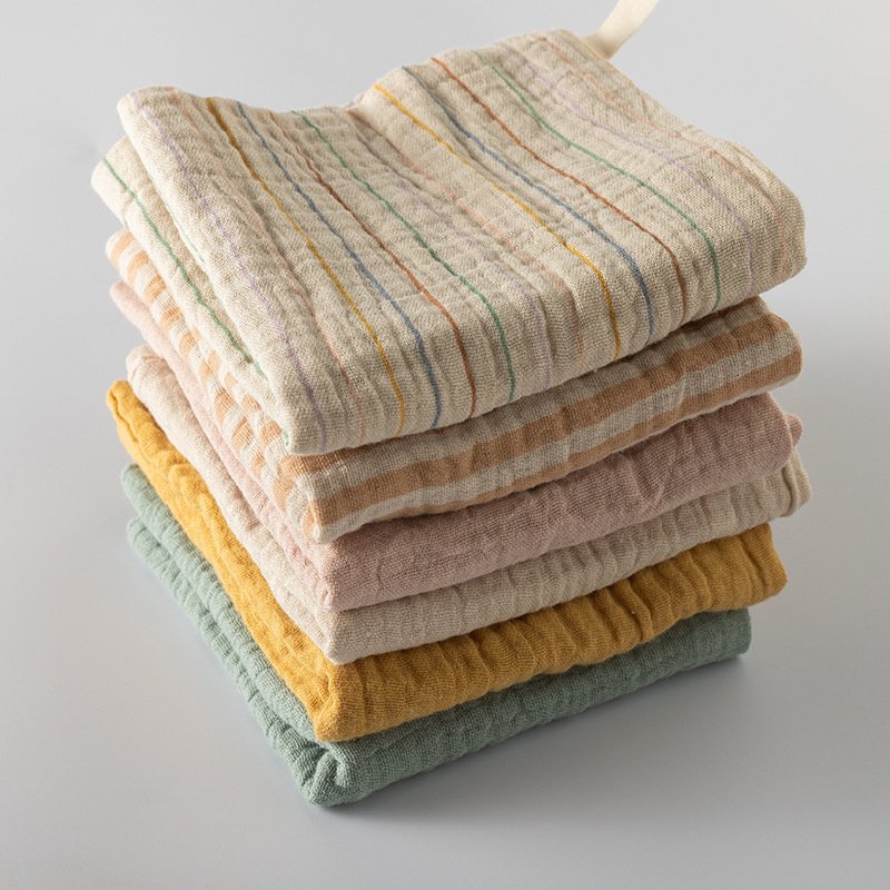 Simple Baby Gauze Cotton Four-Layer Square Towel – Saliva Towel & Face Cloth for Nursing