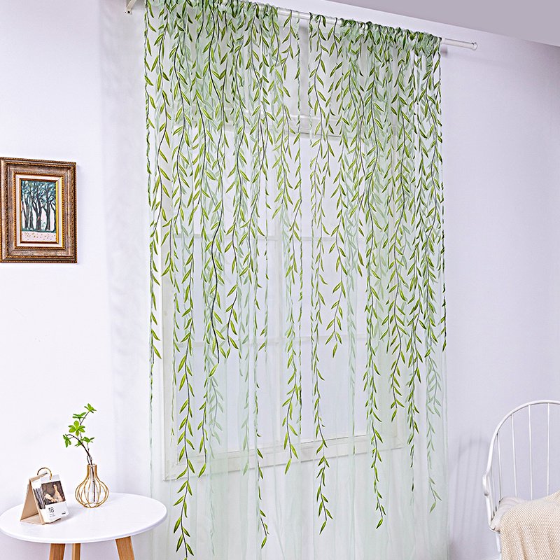 Inverted Willow Wicker Offset Printing Curtains – Stylish Window Screens for Living Room & Balcony