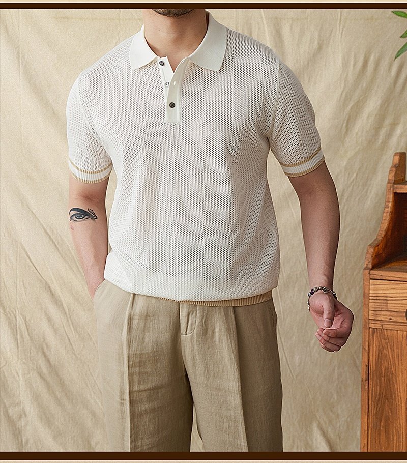 Simple Polo Summer Business Casual Short Sleeve Shirt – Stylish & Comfortable