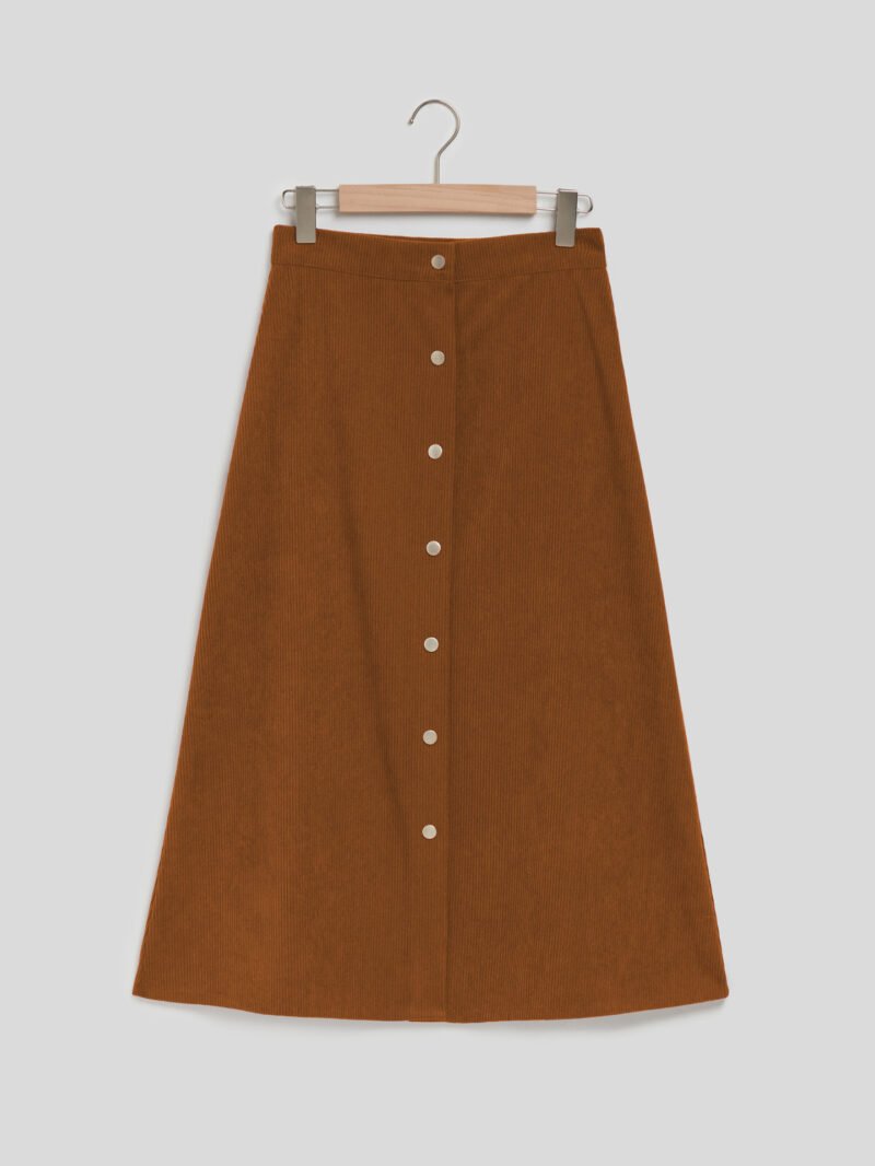 Corduroy High Waist Long Skirt - Stylish and Comfortable