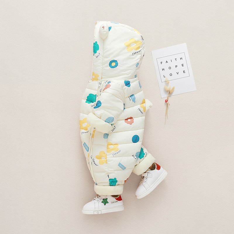 Baby Velvet Romper – Warm One-Piece Suit for Cozy Winter Comfort
